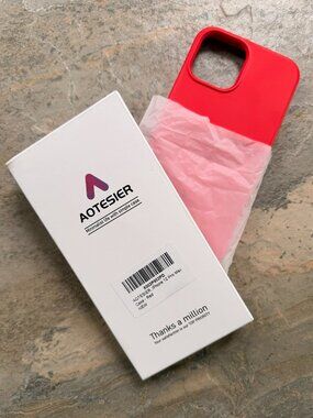 Aotesier Red Silicone Case for Apple iPhone 12 Pro Max Used EXCELLENT Condition